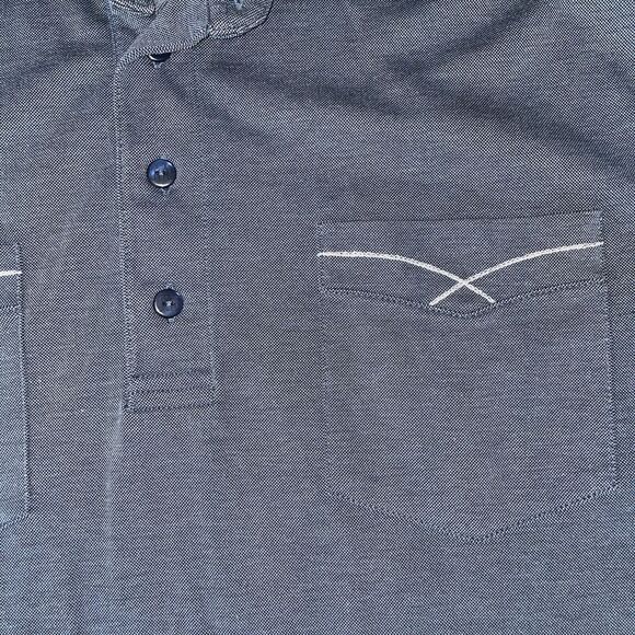 Travis Mathew Polo Shirt Mens Size Large Blue Golf Short Sleeves Pickleball - Picture 5 of 9